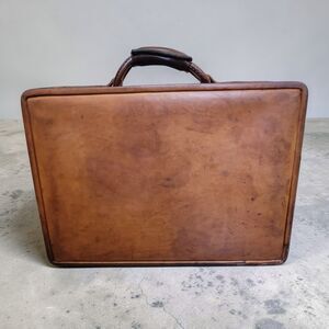 VTG Hartmann Luggage Briefcase Leather Brown Belting USA Executive Business